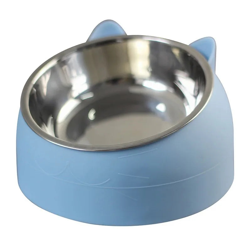 Inclined Cat Feeding Bowl - Stainless Steel | Creative Design for Pets