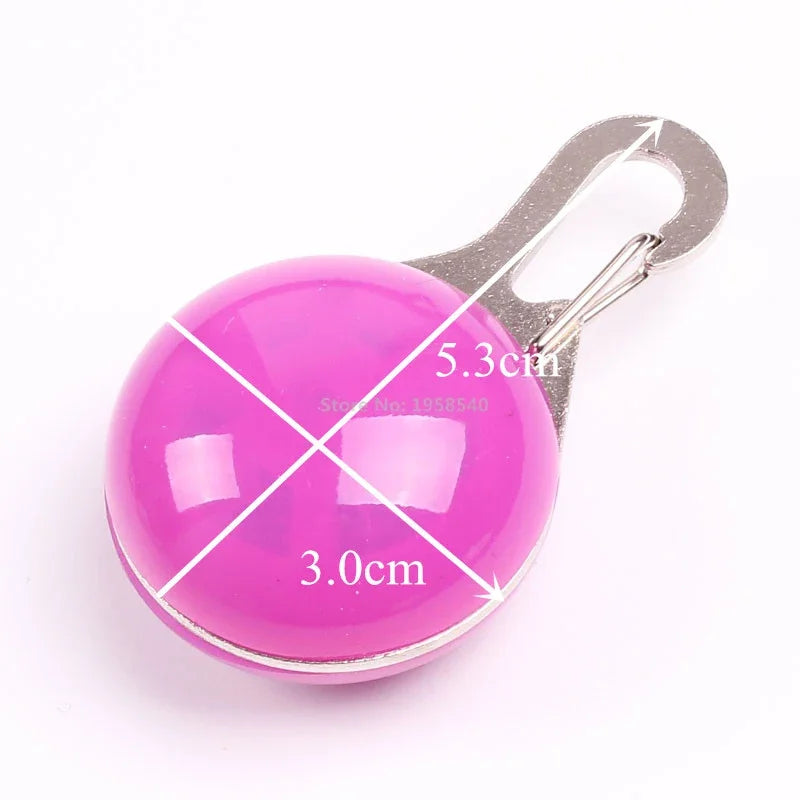 Flashing Glowing Dog Collar LED Night Safety Pet Accessories for Cats Dogs with Decorative Pendant Prevent Lost Small Pets