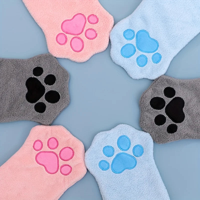 Quick-drying Dog Bath Gloves absorbent Pet Bath Towels for Small Medium Dogs Cats Glove-style Pet Towels Pet Grooming Tool