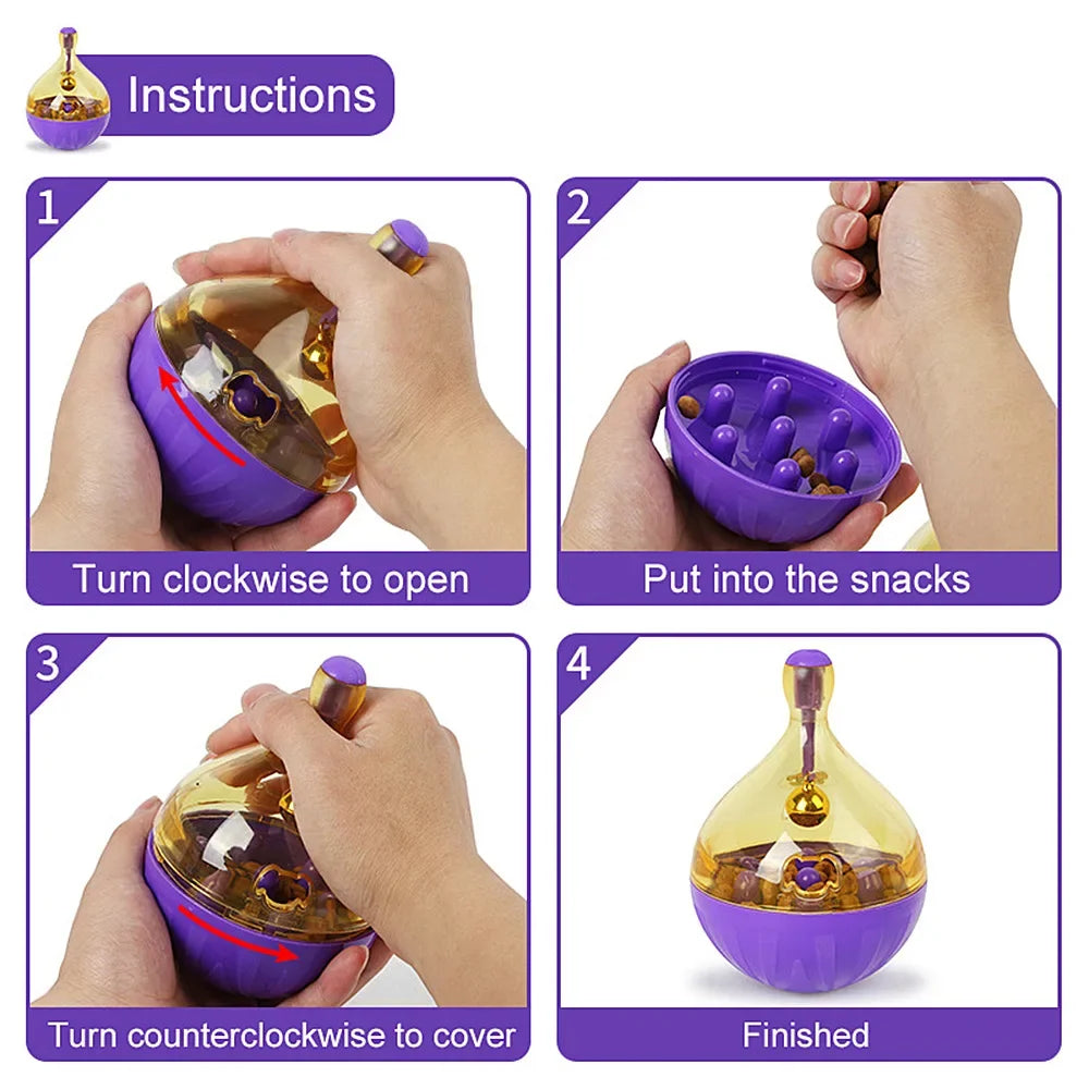 Interactive Pet Feeding Toy - Fun Bowl Feeder for Dogs and Cats