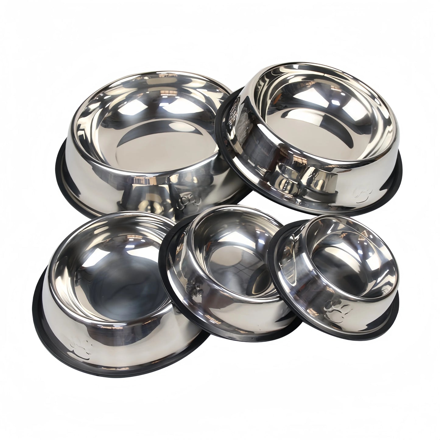 Stainless Steel Pet Bowls for Dogs & Cats - Durable, Easy-to-Clean Feeding & Water Dish