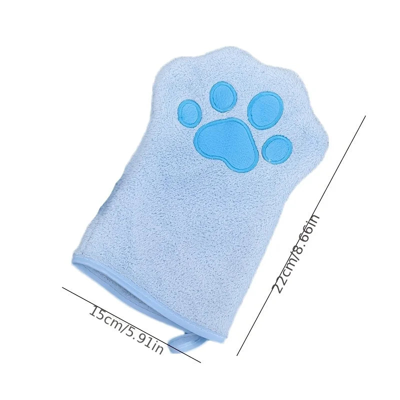 Quick-drying Dog Bath Gloves absorbent Pet Bath Towels for Small Medium Dogs Cats Glove-style Pet Towels Pet Grooming Tool
