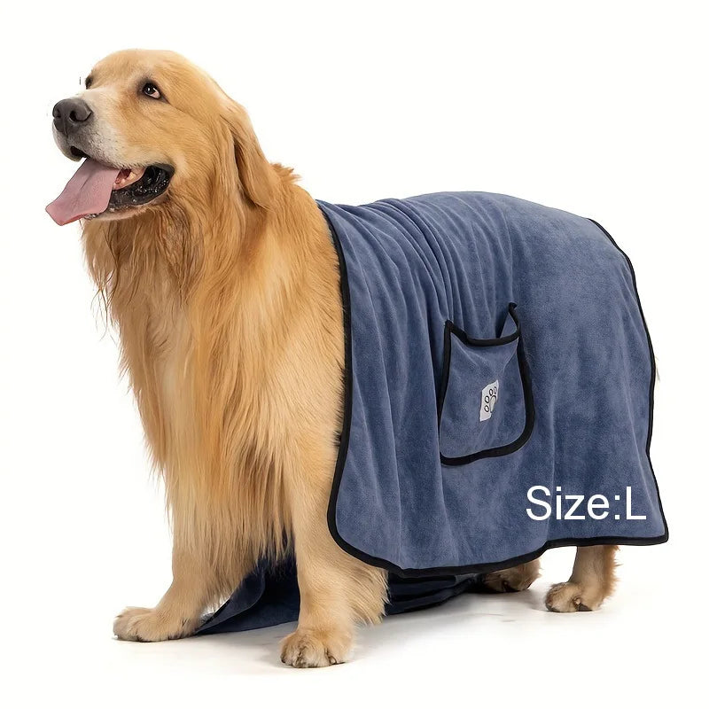 Pet Dog Towels for Drying Dogs, Super Absorbent Soft Microfiber Pet Bath Grooming Towel for Large Medium Small Dogs and Cats & M
