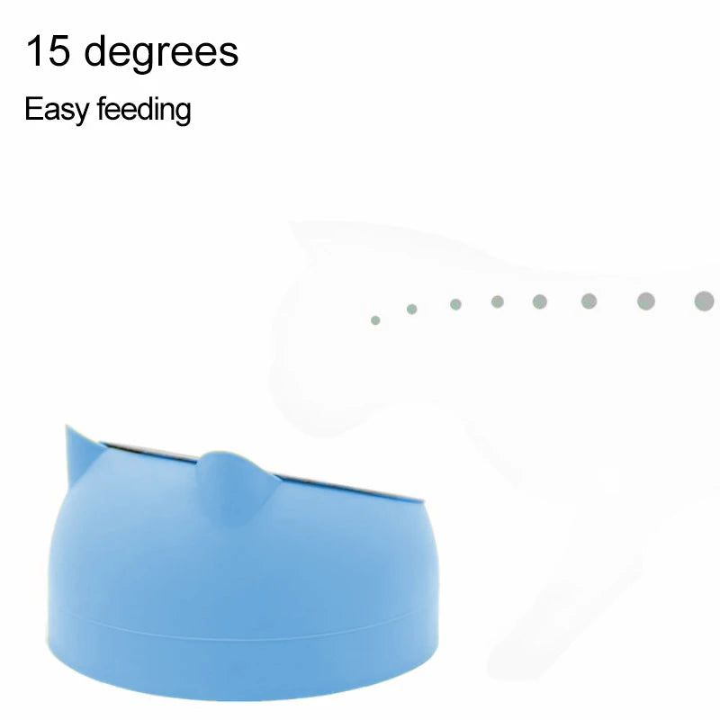 Inclined Cat Feeding Bowl - Stainless Steel | Creative Design for Pets
