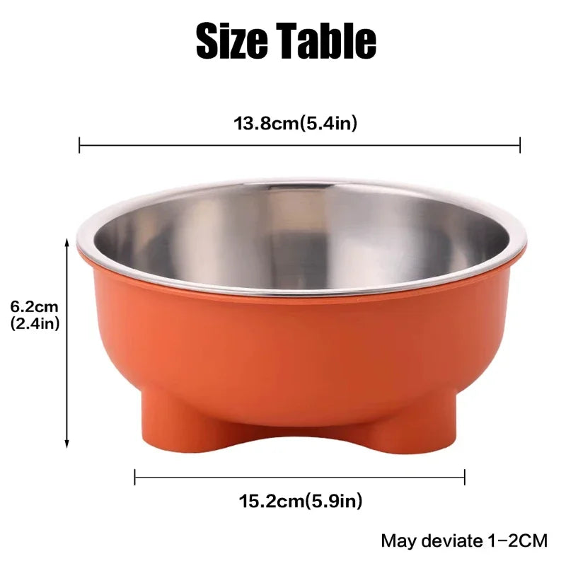 Anti-Slip Stainless Steel Pet Dog Bowl - Solid Color, Easy Clean - PawCierge Co.