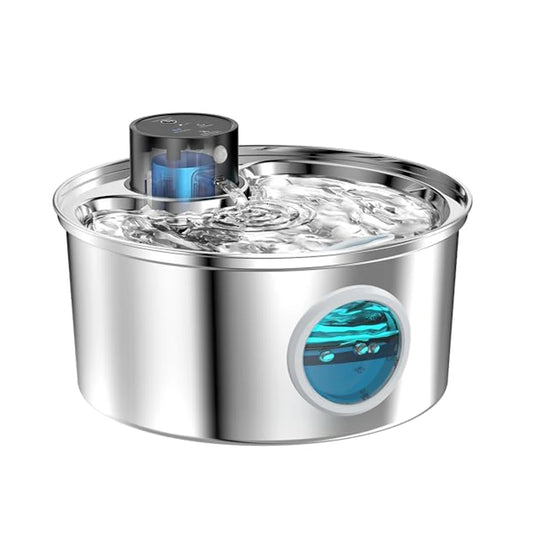 Cat Water Fountain - 3.2L Recharge 5V USB Automatic Sensor Stainless Steel
