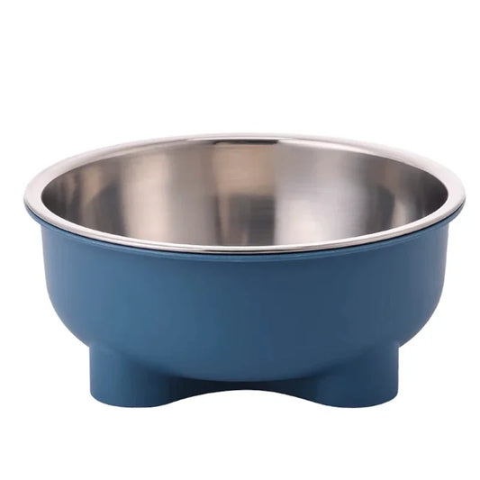 Anti-Slip Stainless Steel Pet Dog Bowl - Solid Color, Easy Clean - PawCierge Co.