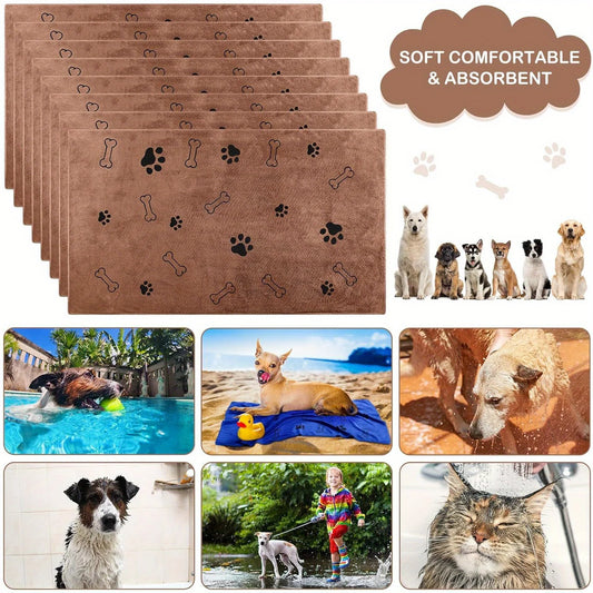 Dog Towels,Quick-Dry Microfiber  - Absorbent Pet Bath & Paw Cleaning Cloths for Medium Breeds, 40x24 Inch